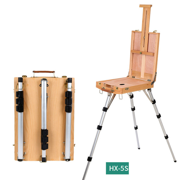 AOOKMIYA Oil Paint Box Sketching Oil Paint Easel Portable Painting Box  Adult Chevalet En Bois Lifting Solid Wood Caballete De Pintura